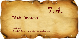 Tóth Anetta névjegykártya