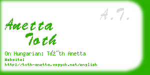 anetta toth business card